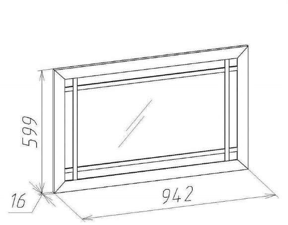 Зеркало навесное Sherlock 7, ясень светлый Зеркало навесное Sherlock 7, ясень светлый