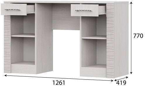 Стол туалетный "Гамма 20" Ясень анкор  светлый, Сандал светлый Стол туалетный "Гамма 20" Ясень анкор  светлый, Сандал светлый