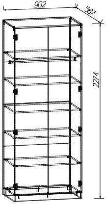 Шкаф двухдверный Лагуна (MLK)
