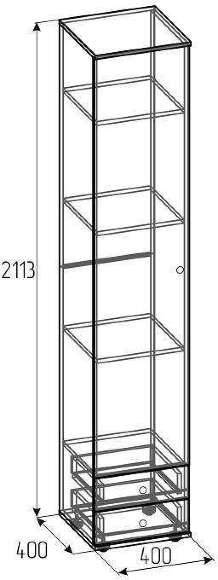 Шкаф для белья Лойс 83 (Глазов) Белый