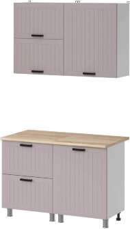 МК Аленушка 1,2м с ящ.в 2 Орхидея Кашемир,скоба черный,сонома