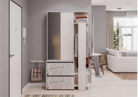 Прихожая Россо ПР-05, Ясень белый Прихожая Россо ПР-05, Ясень белый