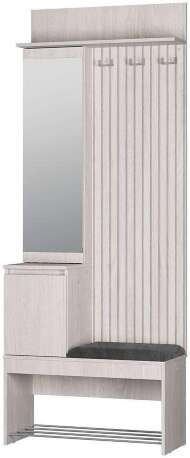 Прихожая Лама ПР-07, Ясень белый, Графит Прихожая Лама ПР-07, Ясень белый, Графит