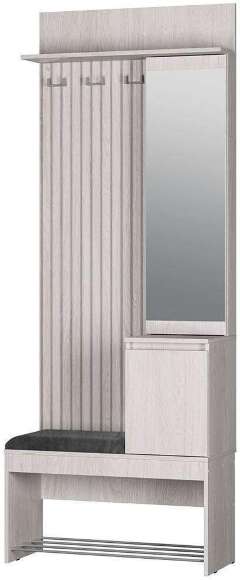 Прихожая Лама ПР-07, Ясень белый, Графит Прихожая Лама ПР-07, Ясень белый, Графит