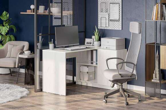 Письменный стол Майнд-03 (Дуб Крафт белый)