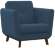 Кресло мягкое Лео, синий