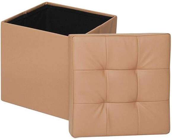 Пуф складной экокожа Бежевый