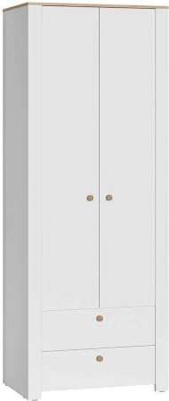 Шкаф для одежды Джастин 13.239, Белый шагрень