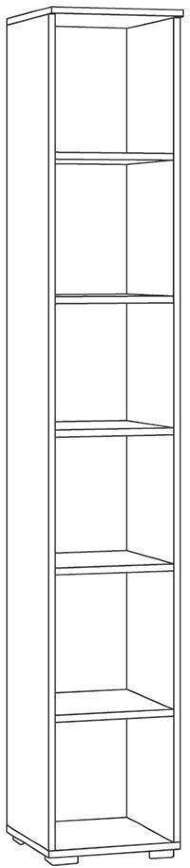 Шкаф-пенал Октава 13.228, Белый шагрень, Дуб золотой