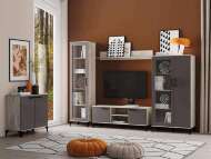 Марсель гостиная комплектация 1 Дуб Крафт серый/Софт графит Марсель гостиная комплектация 1 Дуб Крафт серый/Софт графит