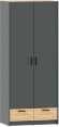 НМ 011.80 Шкаф для одежды Оттавия Антрацит/Дуб золотой НМ 011.80 Шкаф для одежды Оттавия Антрацит/Дуб золотой