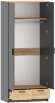НМ 011.80 Шкаф для одежды Оттавия Антрацит/Дуб золотой НМ 011.80 Шкаф для одежды Оттавия Антрацит/Дуб золотой