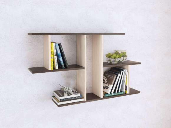 Полка навесная ПН-4 (ТЭКС) Венге / Дуб молочный Полка навесная ПН-4 (ТЭКС) Венге / Дуб молочный