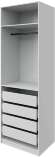 Гардеробная Квадро комплект (500) 4, Белый Гардеробная Квадро комплект (500) 4, Белый