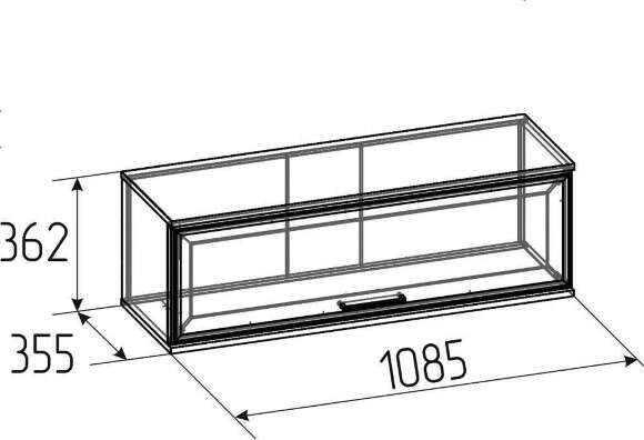 Шкаф навесной Аурелио 81, Блэквуд Сатиновый - Белый Шкаф навесной Аурелио 81, Блэквуд Сатиновый - Белый