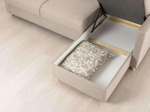 Дилан диван-кровать угловой ТД 420 Сага латте