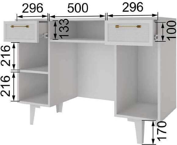 Стол косметический Толедо ТС-20, Белый Стол косметический Толедо ТС-20, Белый