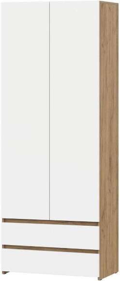 Некст 1 шкаф двухстворчатый с ящиками / Дуб золотой/Белый Некст 1 шкаф двухстворчатый с ящиками / Дуб золотой/Белый