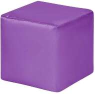 Пуф Куб оксфорд фиолетовый