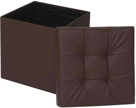 Пуф складной экокожа Коричневый