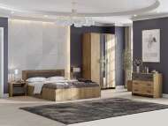 Спальня МСП 1 вар. 1 / Дуб Золотой/Камень темный