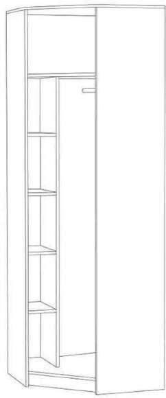 Флоренция Шкаф для одежды 13.123 Ясень Анкор светлый