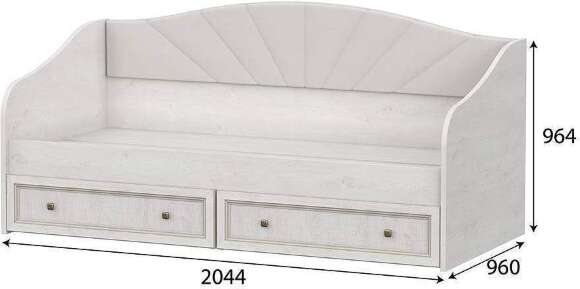 Кровать-диван 90х200 с мягкой спинкой Александрия КР-106