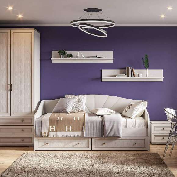 Кровать-диван 90х200 с мягкой спинкой Александрия КР-106