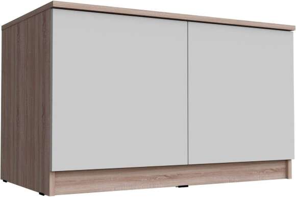 Тумба-антресоль Челси дуб сонома / белый глянец