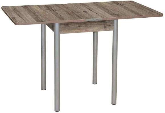 Эко 60х60 стол обеденный раскладной / велингтон/металлик