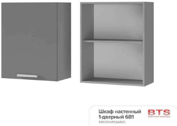 6В1 Шкаф настенный 1-дверный Прованс 2 6В1 Шкаф настенный 1-дверный Прованс 2