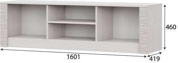 Тумба для телевидеоаппаратуры 1600 "Гамма 20" Ясень Анкор светлый, Сандал светлый