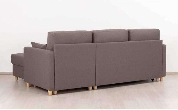 Дилан диван-кровать угловой ТД 421 Сага браун