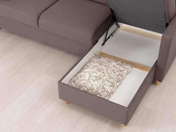 Дилан диван-кровать угловой ТД 421 Сага браун