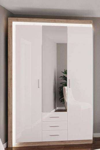 Шкаф 3-х дверный с зеркалом Люмен (Ижмебель) 15 Шкаф 3-х дверный с зеркалом Люмен (Ижмебель) 15