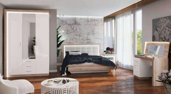 Шкаф 3-х дверный с зеркалом Люмен (Ижмебель) 15 Шкаф 3-х дверный с зеркалом Люмен (Ижмебель) 15