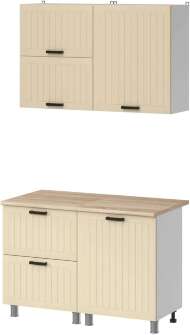 МК Аленушка 1,2м с ящ.в 2 Орхидея Крем,скоба черный,сонома МК Аленушка 1,2м с ящ.в 2 Орхидея Крем,скоба черный,сонома