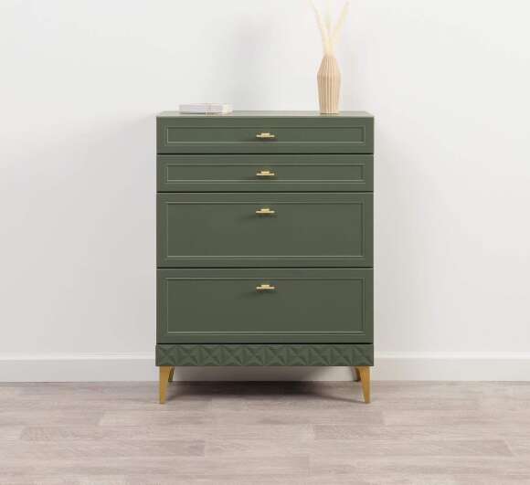 Марион комод 16.249 Дымчатый зеленый / Олива шагрень Марион комод 16.249 Дымчатый зеленый / Олива шагрень