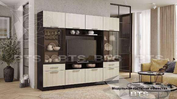 Шкаф-витрина для посуды Фиеста БТС