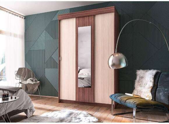 Шкаф-купе Бассо, ясень шимо темный/ясень шимо светлый Шкаф-купе Бассо, ясень шимо темный/ясень шимо светлый