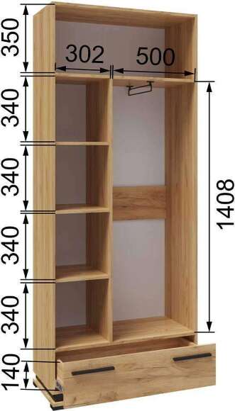 Шкаф Модена МШ-30, Гикори рокфорд, Венге