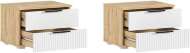 Марвэл Тумбы прикроватные (2 шт) (Браш Вайт, Дуб Крафт)