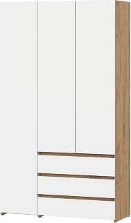 Некст 1 шкаф комбинированный трехстворчатый / Дуб золотой/Белый
