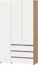 Некст 1 шкаф комбинированный трехстворчатый / Дуб золотой/Белый