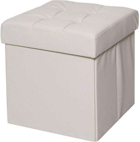 Пуф складной экокожа Светло-Бежевый