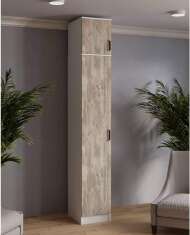 Пенал с антресолью Лагуна 40 см, белый/дуб юкон Пенал с антресолью Лагуна 40 см, белый/дуб юкон