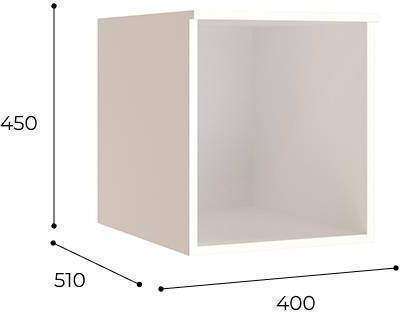 Пенал с антресолью Лагуна 40 см, белый/дуб юкон Пенал с антресолью Лагуна 40 см, белый/дуб юкон