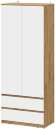 Шкаф для одежды и белья Денвер, Дуб золотой, Белый