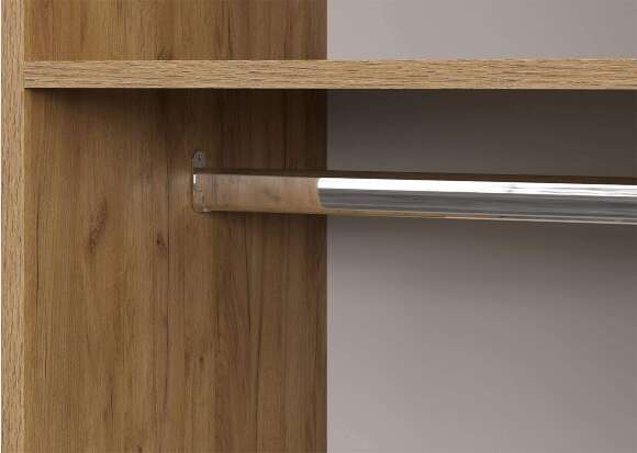 Шкаф для одежды и белья Денвер, Дуб золотой, Белый