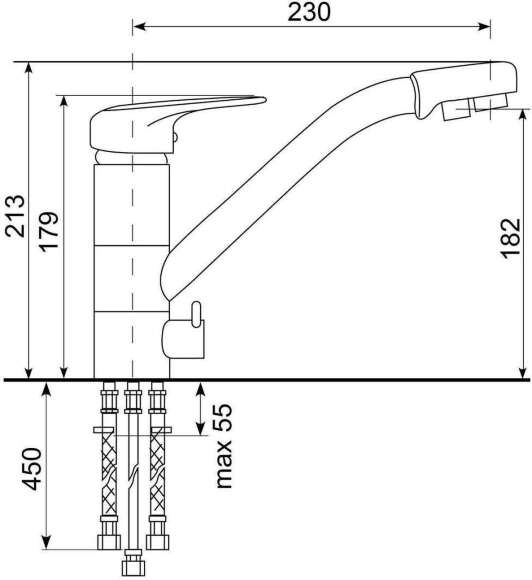 Смеситель Ulgran U-010 бежевый